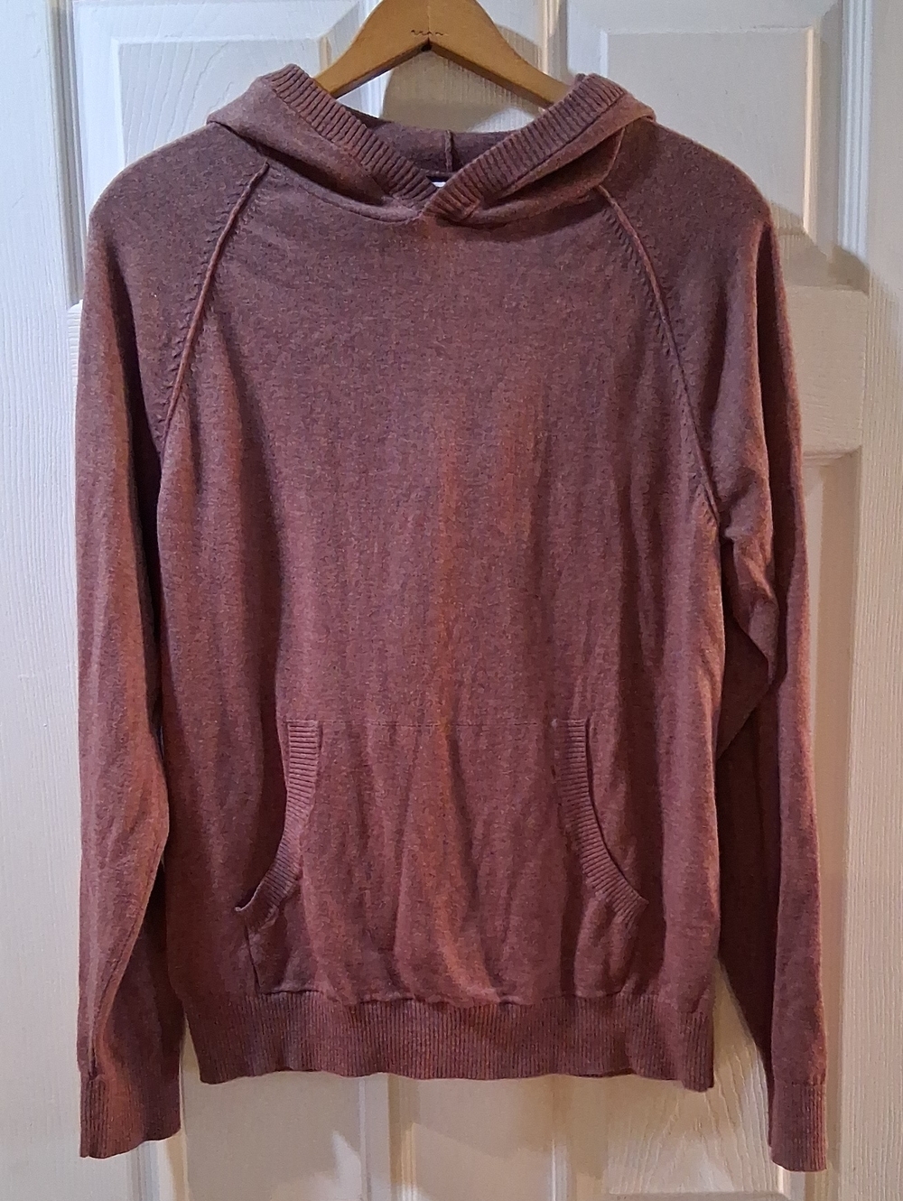 Men's Hooded Pullover Sweater - Dusty Rose